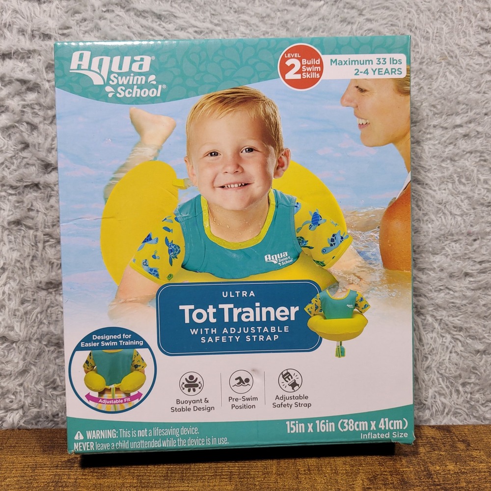 Aqua Swim School Tot Trainer Toddler 2-4Y Max 33lbs Level 2 Float Aid